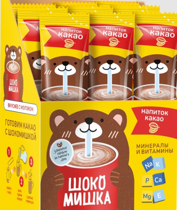 Какао-напиток "Шокомишка", стик 14г*20шт