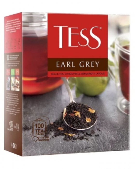 Чай Tess Earl Grey 100х1.6г (черный)