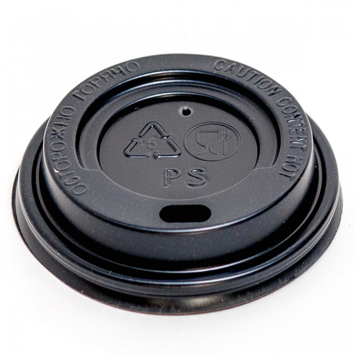 Крышка для стакана бумажного 175 мл Черная (50 шт.)