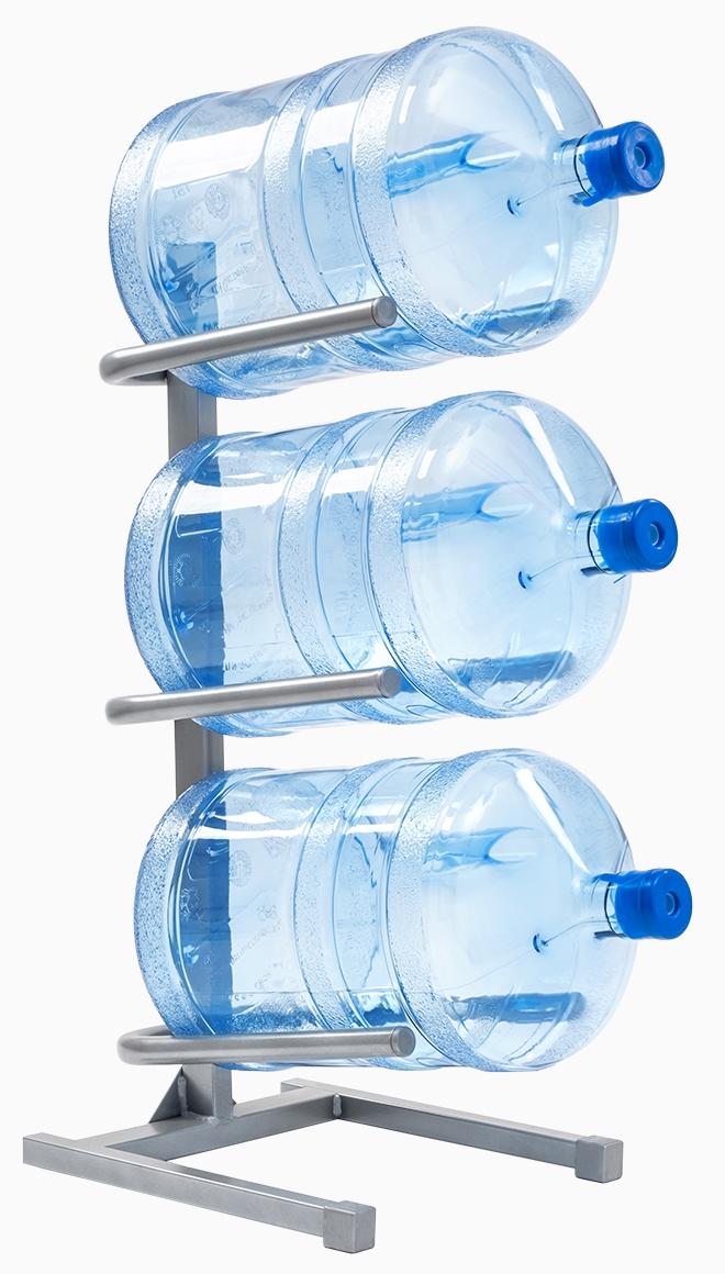 Подставка для 3-х бутылей серая