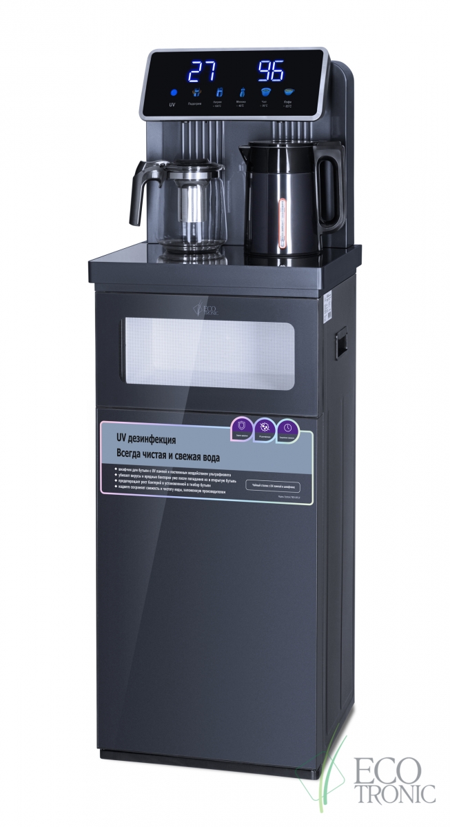 Кулер с чайным столиком Тиабар Ecotronic TB30-LNR UV dark grey - с ...